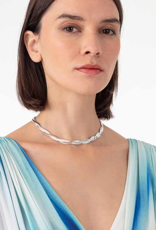 Collier Sailor argenté 1
