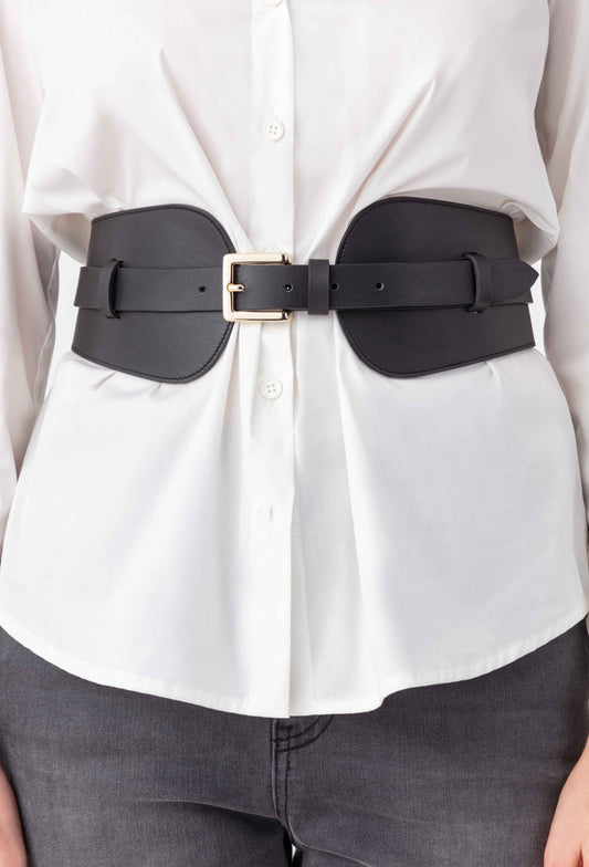 Ceinture Milo noir en cuir 1