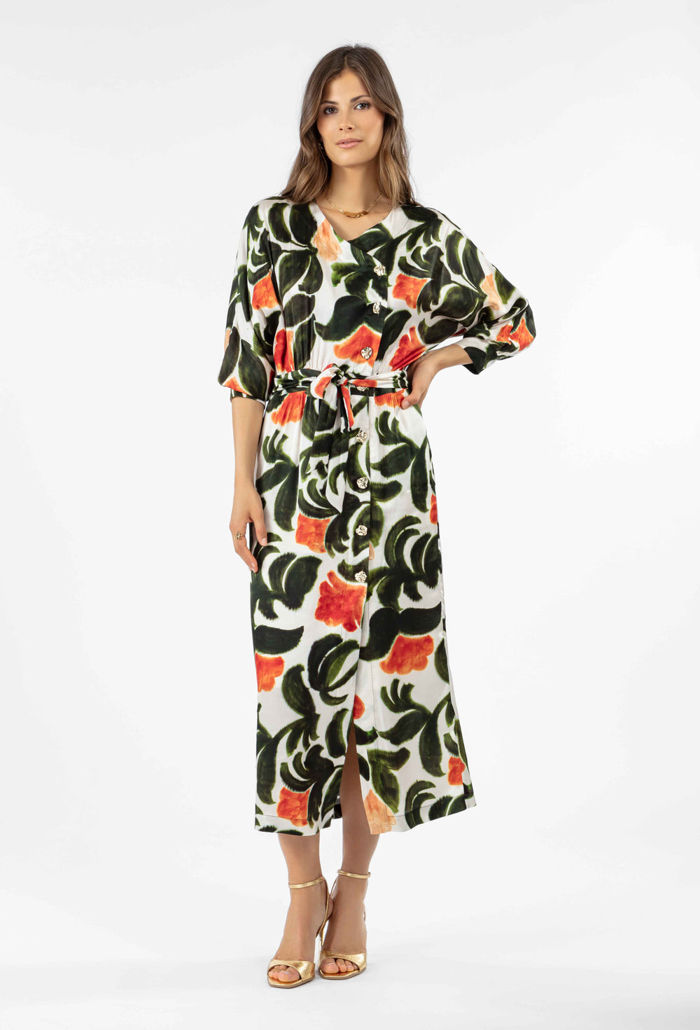 Robe longue Phoebe imprimée 1