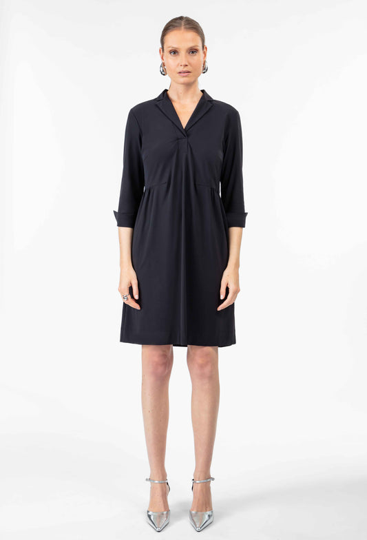 Robe Fox noire en jersey technique 1